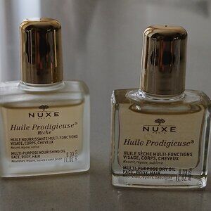2 NUXE Paris Huile Prodigieux Riche Multi-Purpose Oil Travel size